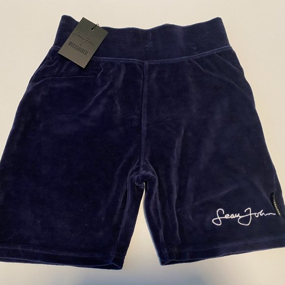 Sean John x Missguided Velour Biker Shorts NWT - Picture 4 of 4